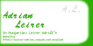 adrian leirer business card